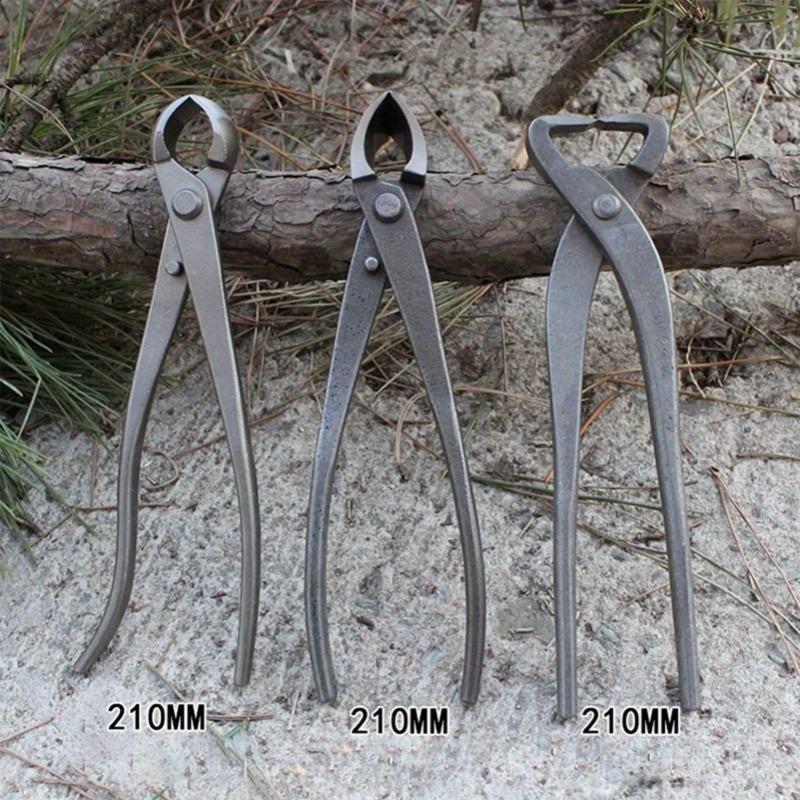 Bonsai Tool Set - กรรไกรตัดกิ่งบอนไซแบบโค้ง 210 มม. สำหรับตัดราก ตัดกิ่งทรงกลม ใช้สำหรับจัดสวน