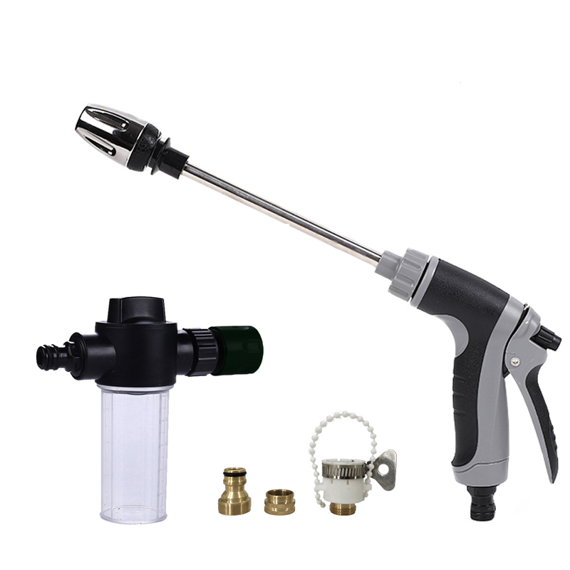 Gardening Tools Types - ปืนฉีดน้ำล้างรถแรงดันสูงแบบใหม่, อุปกรณ์ล้างรถในครัวเรือน, ด้ามต่อโลหะ, เคลือบยาง, อุปกรณ์ทำสวน