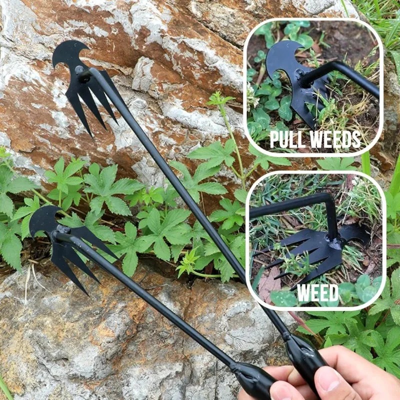 Gardening Tools Hand - เครื่องมือทำสวน 2-in-1 แบบใช้มือ คราดดิน ปลูกเมล็ด กำจัดรากหญ้า