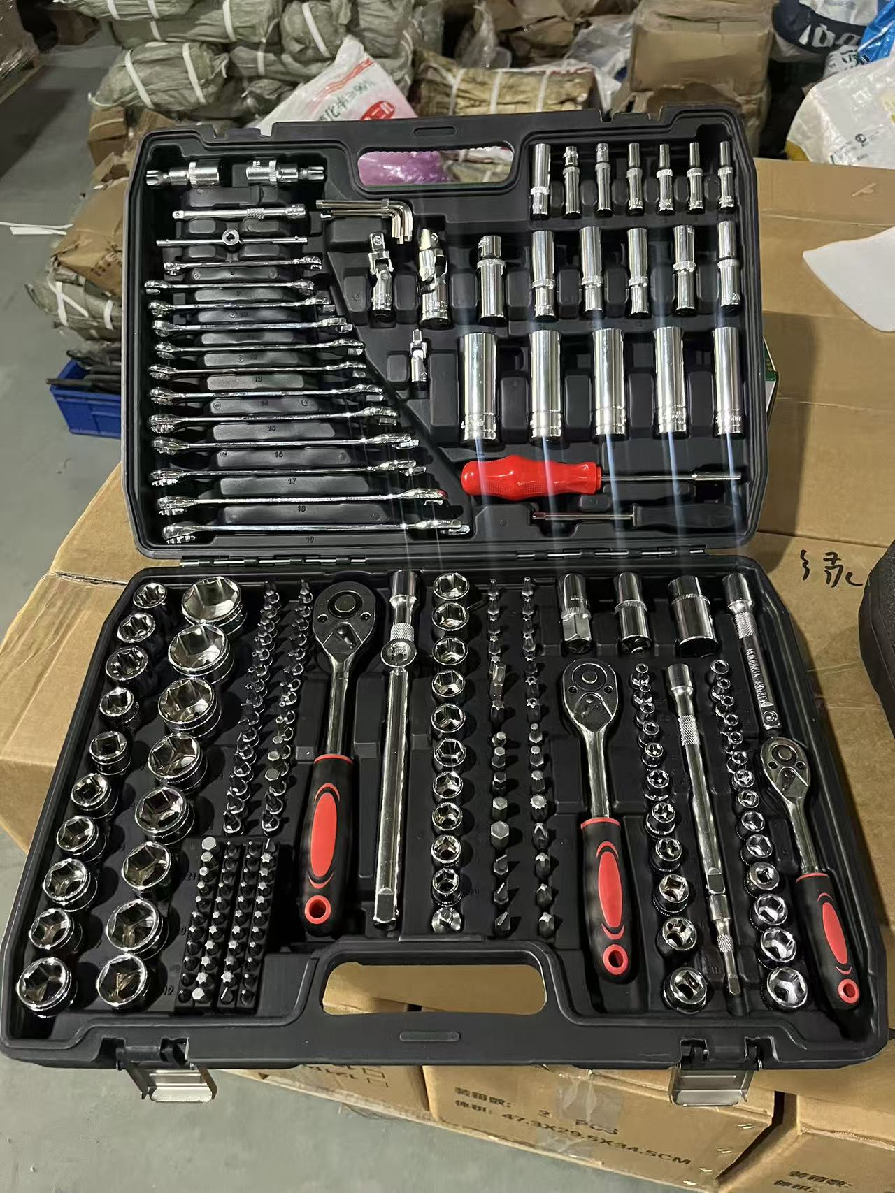 Gardening Tools Hand - ชุดเครื่องมือซ่อมรถยนต์ DIY 216 ชิ้น ชุดประแจบล็อกพร้อมด้ามขันแบบมีแรงขัน OEM