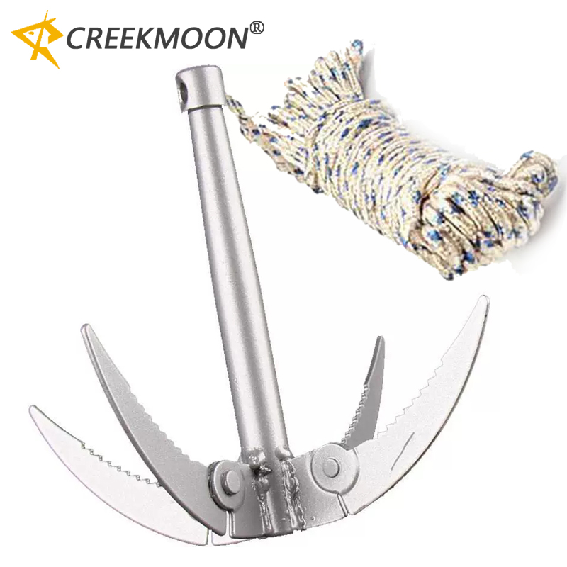 Root Watering Spike - เครื่องมือกำจัดวัชพืชแบบพับได้ 4 ขา พร้อมใบมีดคมสำหรับตัดพืชน้ำ อุปกรณ์ตกปลา