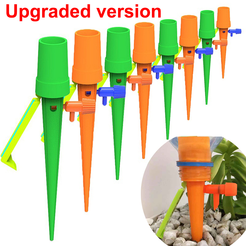 Root Watering Spike - ระบบรดน้ำต้นไม้อัตโนมัติ6ชิ้น, ระบบรดน้ำอัตโนมัติหัวฉีดรดน้ำต้นไม้ในบ้านขวดน้ำหยด