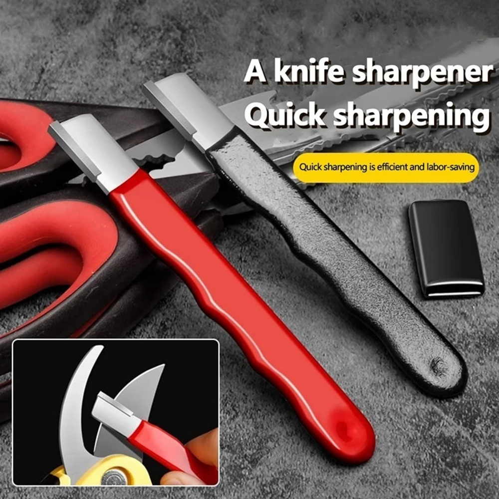 Gardening Tools Hand - เครื่องลับมีดโลหะแบบมืออาชีพ เครื่องลับกรรไกรแบบมือถือ หินลับสำหรับใบมีดทุกชนิด มีดครัว กรรไกร และกรรไกรตัดกิ่ง