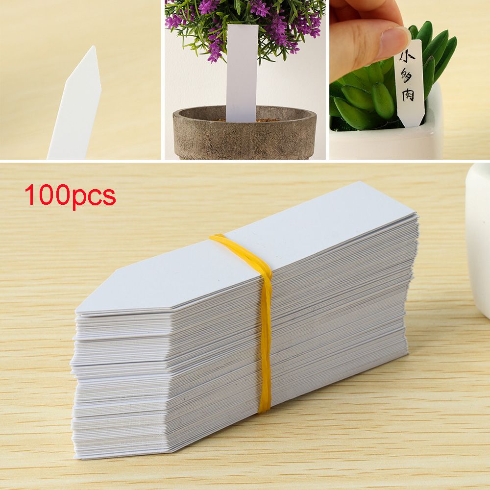 Plant Label Tags - 100 ชิ้นนํากลับมาใช้ใหม่การจําแนก Marker กันน้ําเมล็ดพืชป้ายต้นกล้าหมวดหมู่สวนเครื่องมือเนอสเซอรี่หม้อ