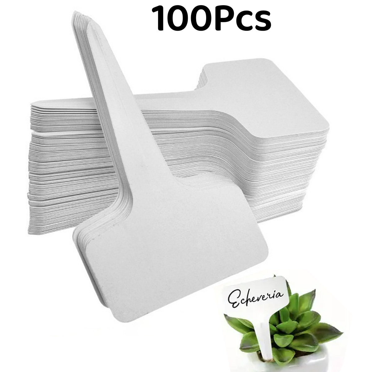 Plant Label Tags - ป้ายต้นไม้พลาสติก100ชิ้นป้าย2.36 X3.94inch ต้นไม้ชนิดทีป้ายสวนสำหรับสถานรับเลี้ยงเด็กแท็กพืชสวนสวนกลางแจ้งป้ายกันน้ำ