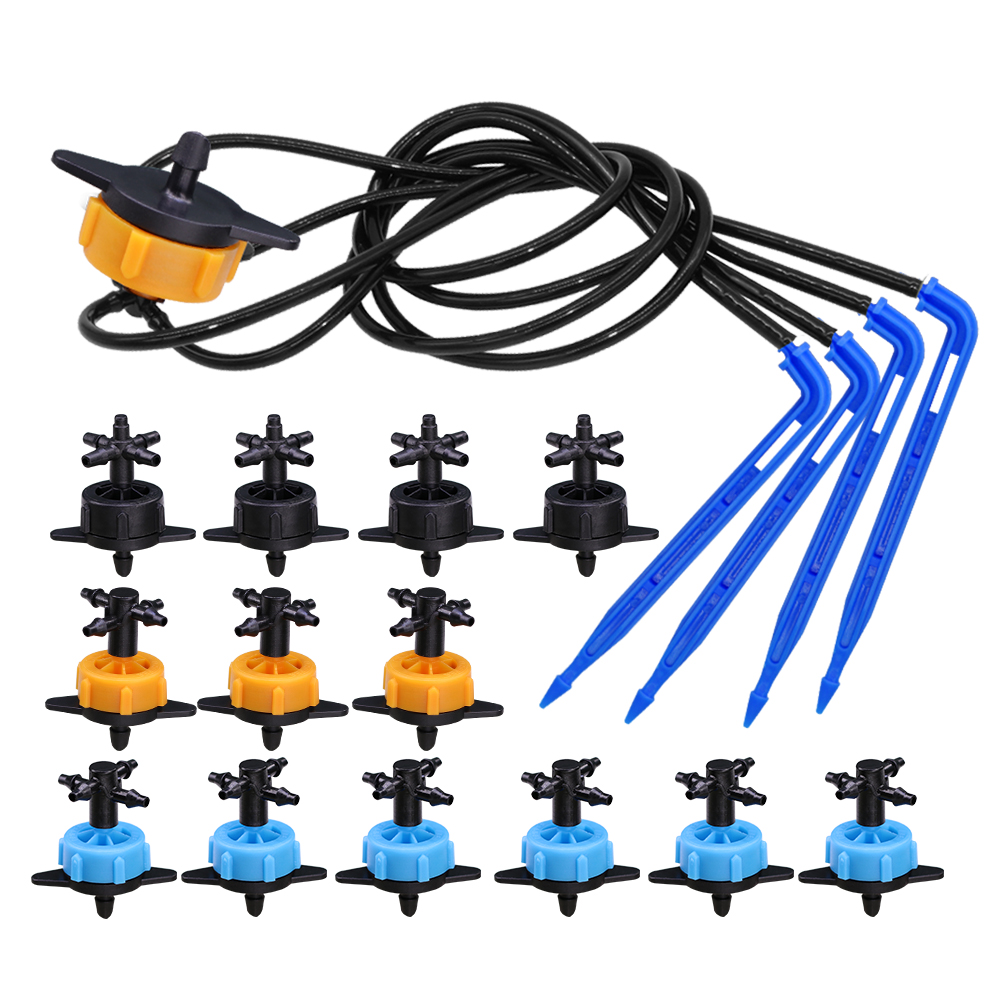 Root Watering Spike - 10 ชุด 2/4/8L/H Bend Arrow หยดชุด
