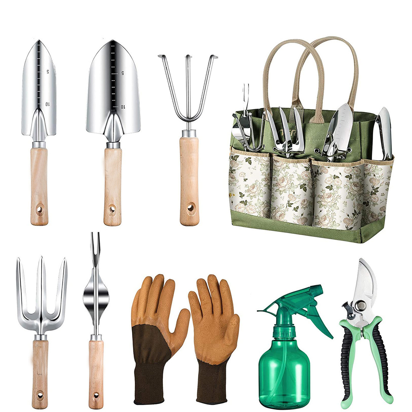 ชุดเครื่องมือทำสวน 9 ชิ้น พร้อ - Gardening Tools Hand บทวิจารณ์และราคา