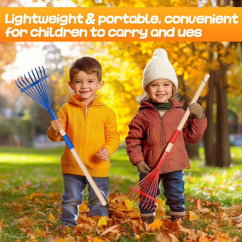 คราดเด็กพร้อมด้ามไม้เนื้อแข็งแ - Gardening Tools For 3 Year Old บทวิจารณ์และราคา