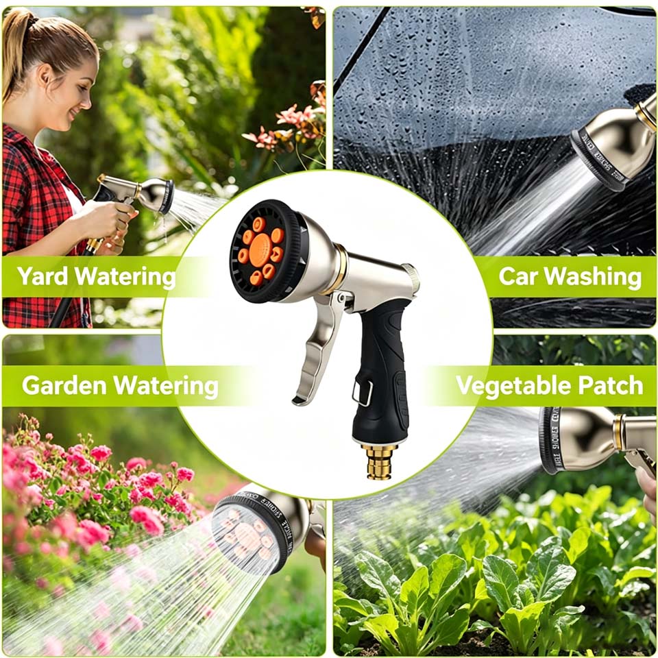 ปืนฉีดน้ำล้างรถและสวนอเนกประสง - Gardening Tools Types บทวิจารณ์และราคา