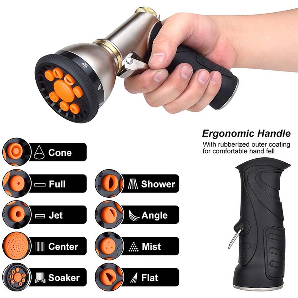 ปืนฉีดน้ำล้างรถและสวนอเนกประสง - Gardening Tools Types บทวิจารณ์และราคา