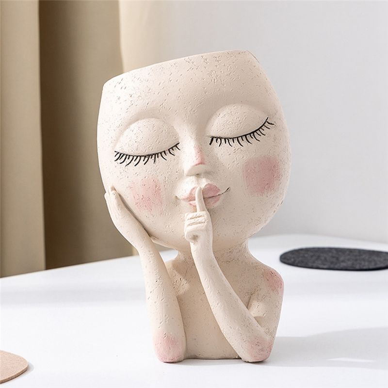แจกันดอกไม้ตกแต่งรูปหน้าสาว RE - Gardening Tools Girls บทวิจารณ์และราคา