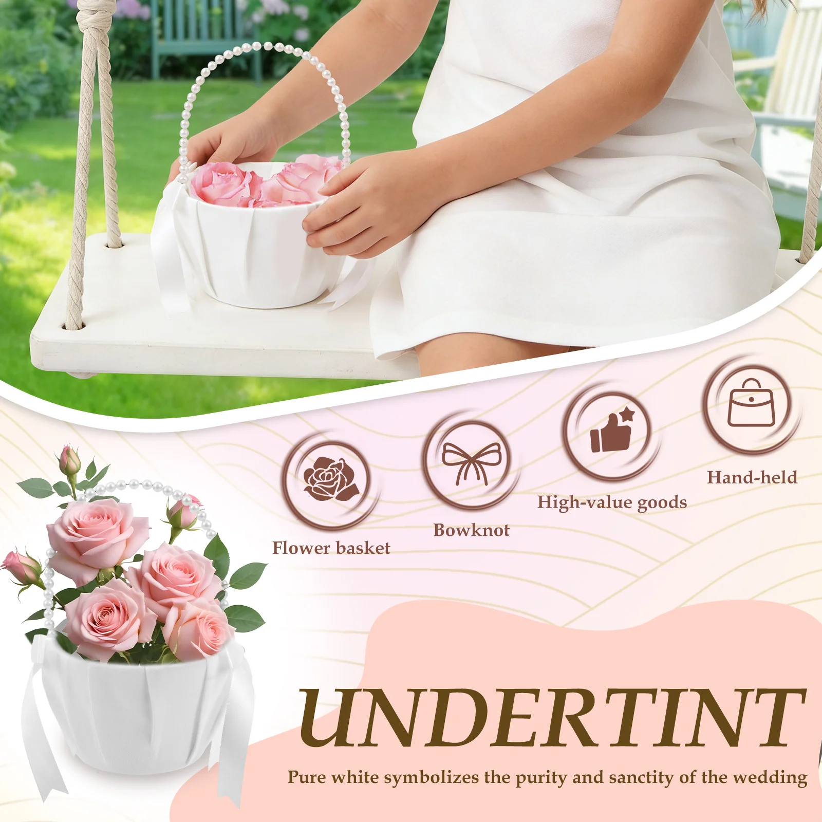 2 ชิ้น ตะกร้าดอกไม้งานแต่งงาน  - Gardening Tools Girls บทวิจารณ์และราคา