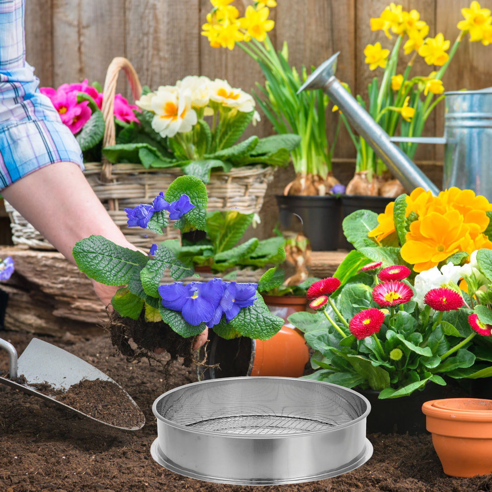 ตะแกรงร่อนละเอียดสแตนเลส 6 มม. - Garden Sieve Soil บทวิจารณ์และราคา