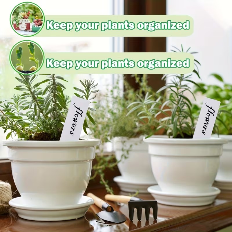 ป้ายติดต้นไม้กันน้ำสีขาว 100 ช - Plant Label Tags บทวิจารณ์และราคา
