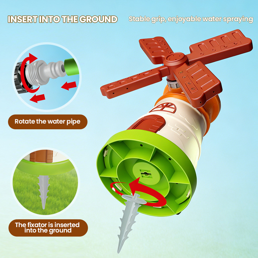 ของเล่นสปริงเกลอร์กังหันลมหมุน - Gardening Tools Girls บทวิจารณ์และราคา